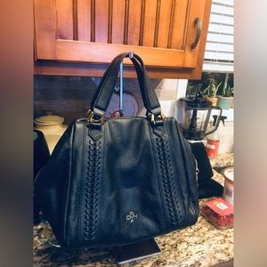 NWOT black leather bag medium 11x8